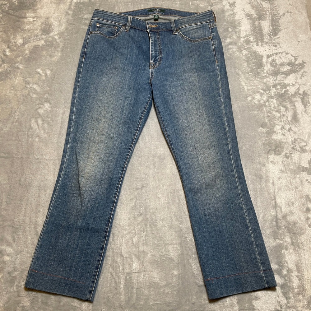 Lauren Ralph Lauren Premier Straight‎ Jeans Womens Size 10 Blue Denim Bootcut